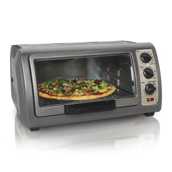 Hamilton Beach Easy Reach 1500 W 6-Slice Black Toaster Oven