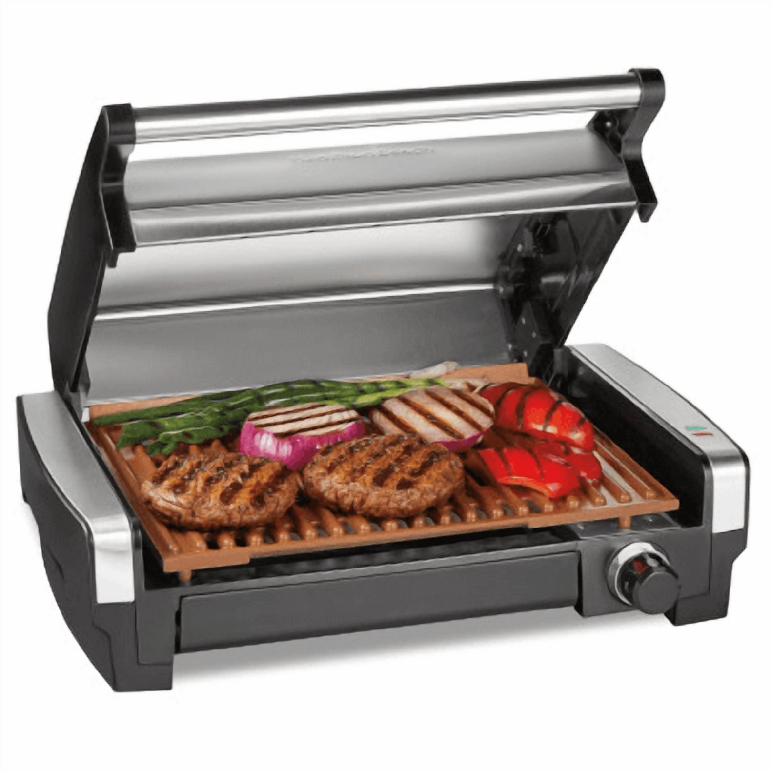 Hamilton Beach Indoor Searing Grill, Easy to Clean, Nonstick, 6-Serving ...