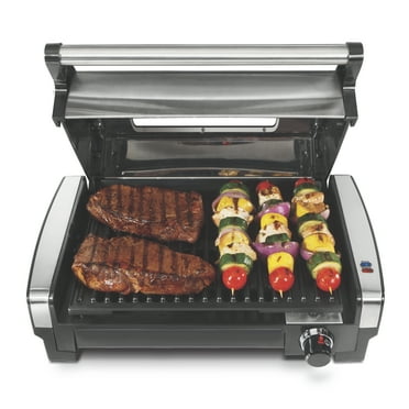 Hamilton Beach Electric Indoor Searing Grill with Viewing Window and Adjustable Temperature Control