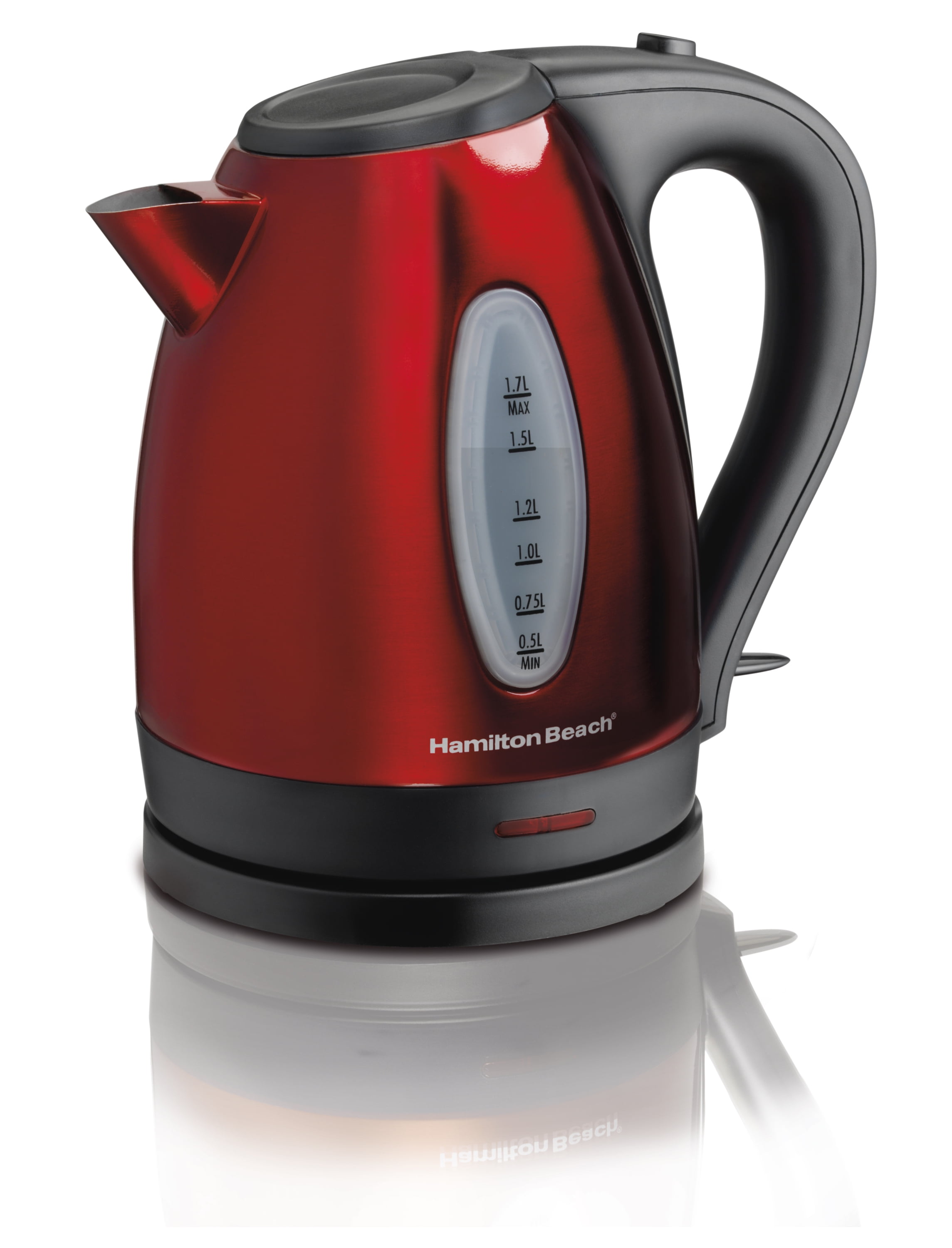 Hamilton Beach Variable Temperature Electric Kettle, 1.7 Liter Capacity,  Black Stainless Steel, 41027
