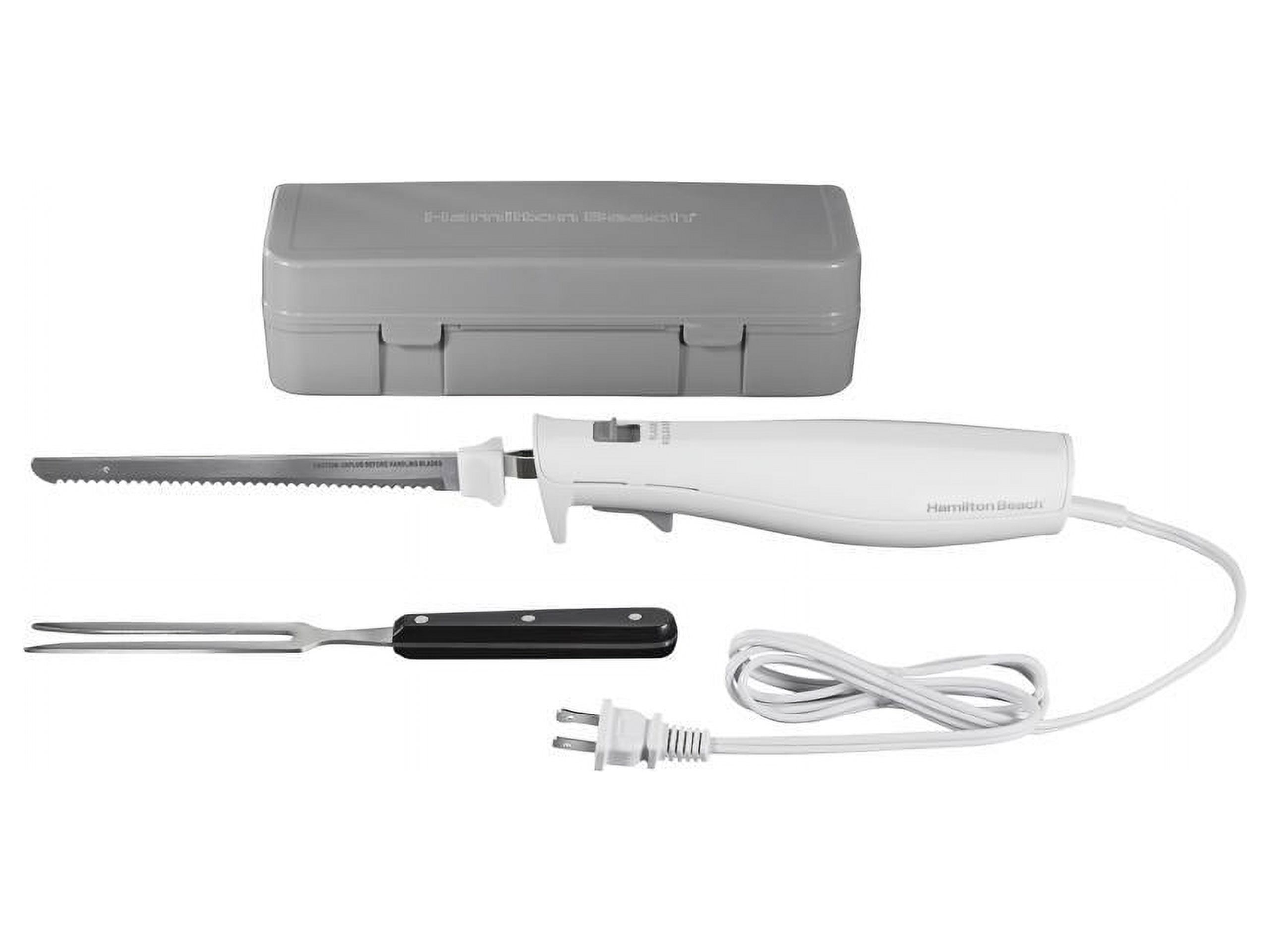 Hamilton Beach Electric Knife Set with Fork and Case