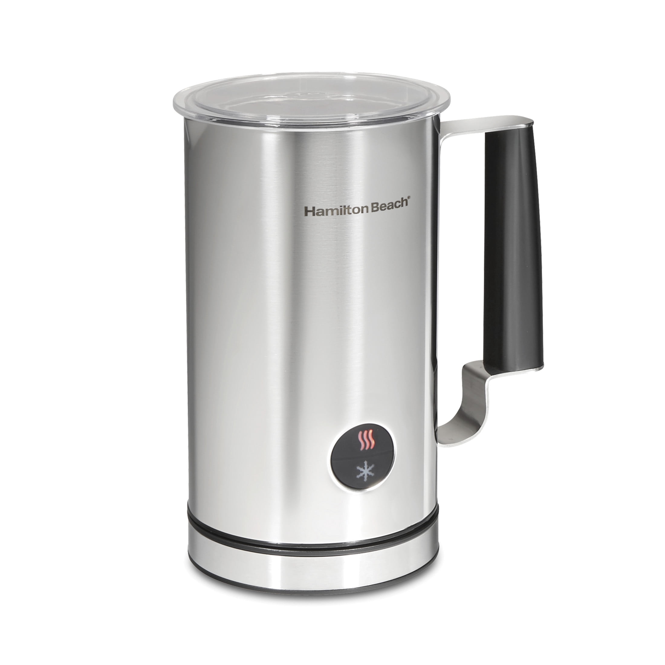 Hamilton Beach Electric Milk Frother & Warmer, 3 Functions and Auto Shutoff, Stainless Steel