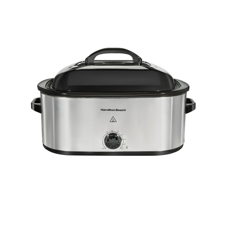 Hamilton Beach Electric Roaster Oven, 22 Quarts, Baking and Roasting,  Stainless Steel Finish with Black Accents, 32215