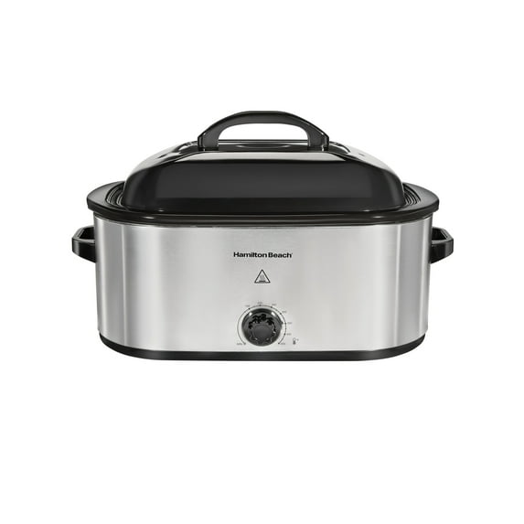 Hamilton Beach 22 Quart Electric Roaster Oven with Removable Pan, Stainless Steel