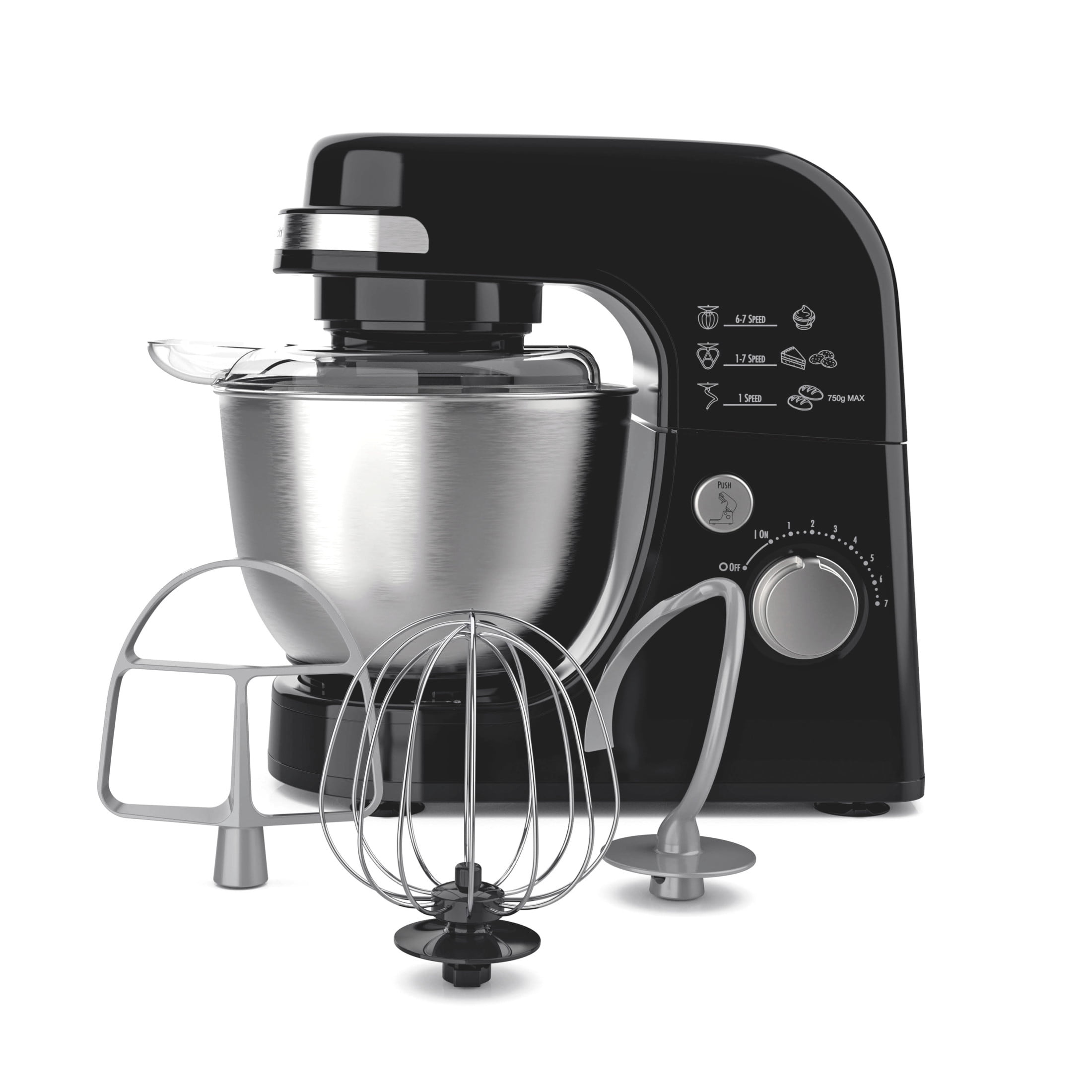 Hamilton Beach Kitchen Stand Mixer, 4 Quart, 7 Speeds, Easy Clean