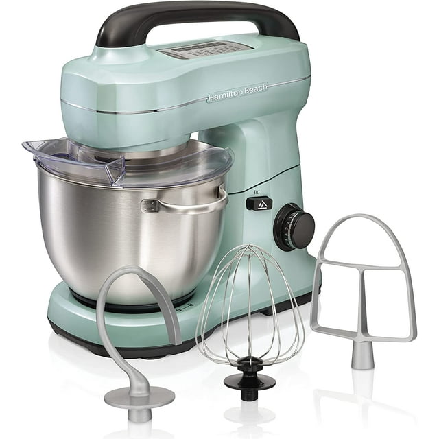 Hamilton Beach Electric Stand Mixer with 4 Quart Stainless Bowl, 7