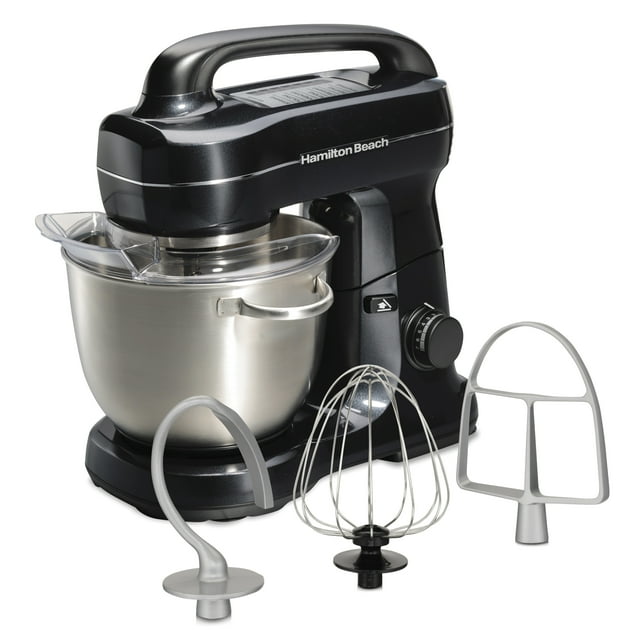 Hamilton Beach Electric Stand Mixer with 4 Quart Stainless Bowl, 7