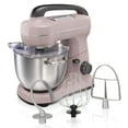 thumbnail image 1 of Hamilton Beach 4 Quart Stand Mixer for Kitchen, 7 Speeds, Tilt-Head, Dough Hook, Whisk & Flat Beater, Rose, 1 of 8