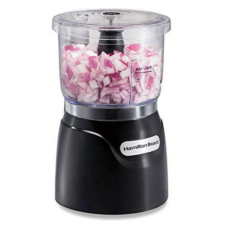 Hamilton Beach Stack & Press 3-Cup Food Chopper - Black