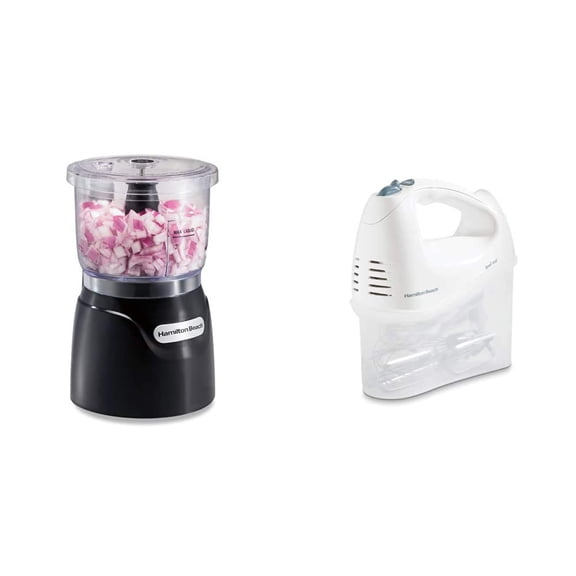Hamilton Beach Electric Vegetable Chopper & Mini Food Processor (72850) and Hamilton Beach 6-Speed Electric Hand Mixer