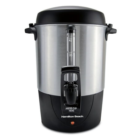 Hamilton Beach Fast Brew 45 Cup Coffee Urn and Hot Beverage Dispenser for Small to Large Groups, Stainless Steel