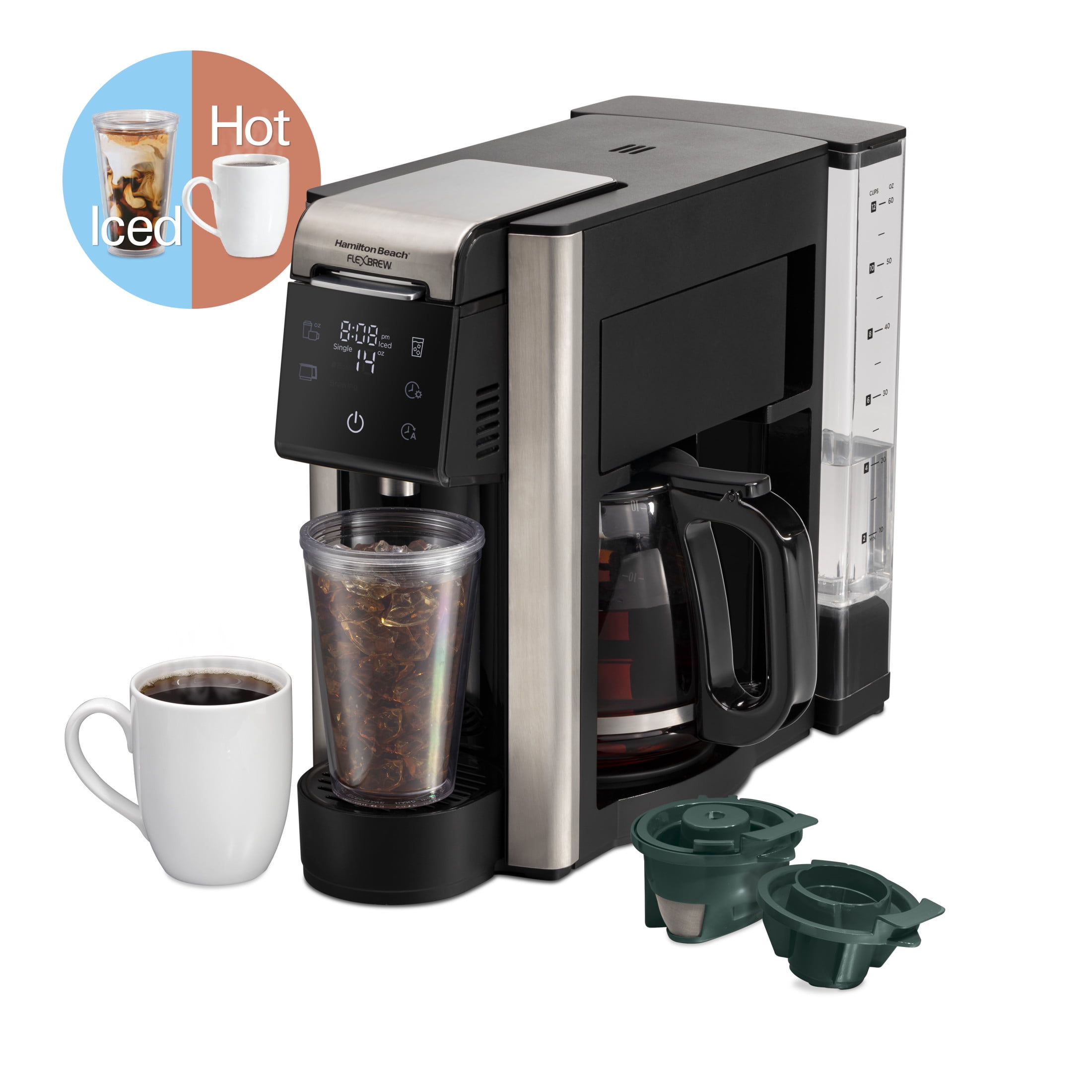 Hamilton Beach FlexBrew 5-in-1 Coffee Maker, Single Serve, 12