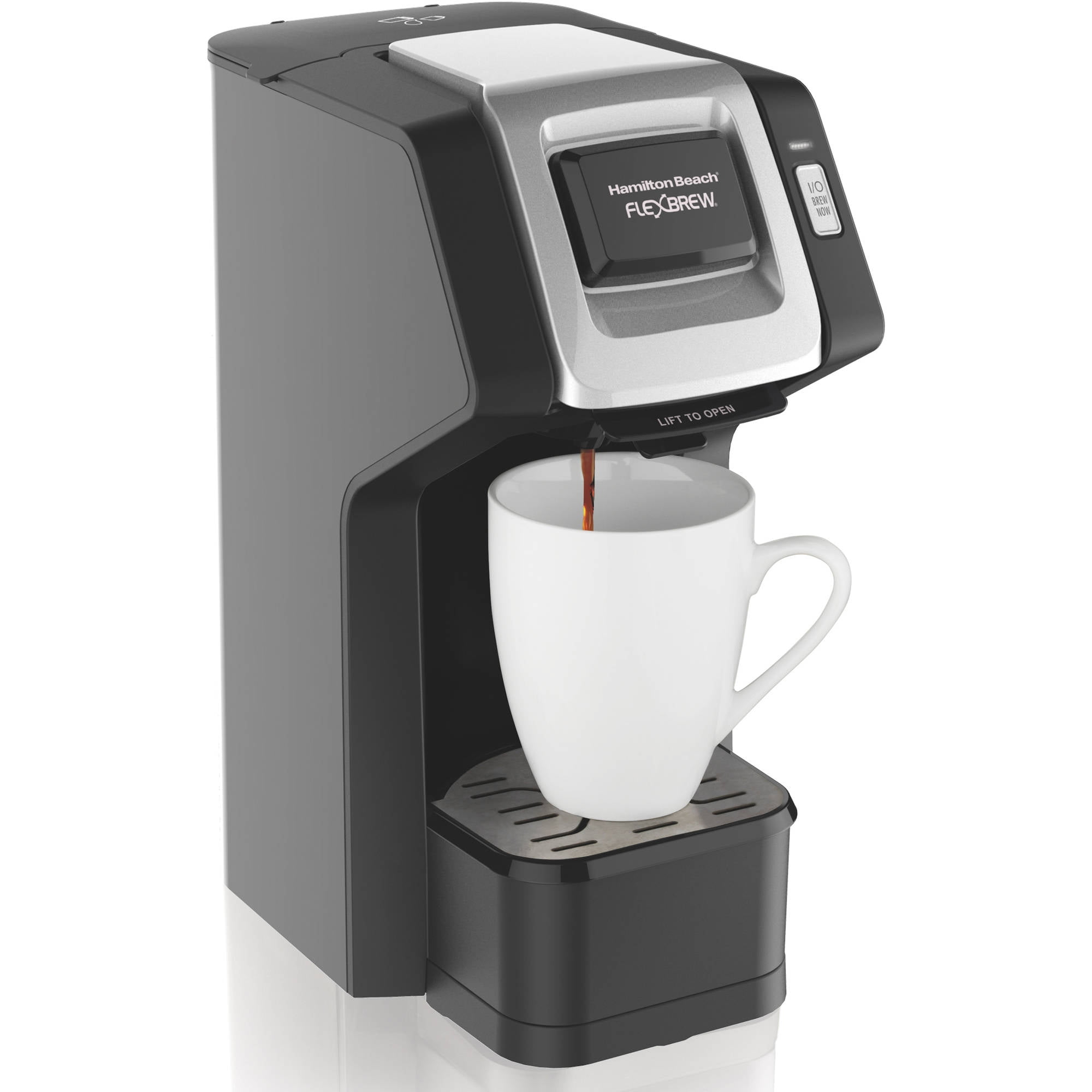Hamilton Beach FlexBrew® Dual Coffee Maker with Milk Frother Black &  Stainless Steel - 49949