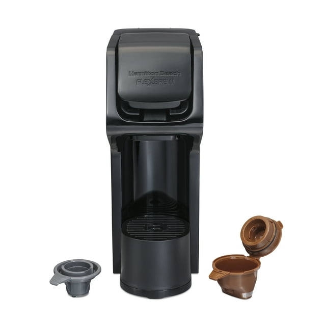 Hamilton Beach FlexBrew SingleServe Coffee Maker, Black, Capacitive