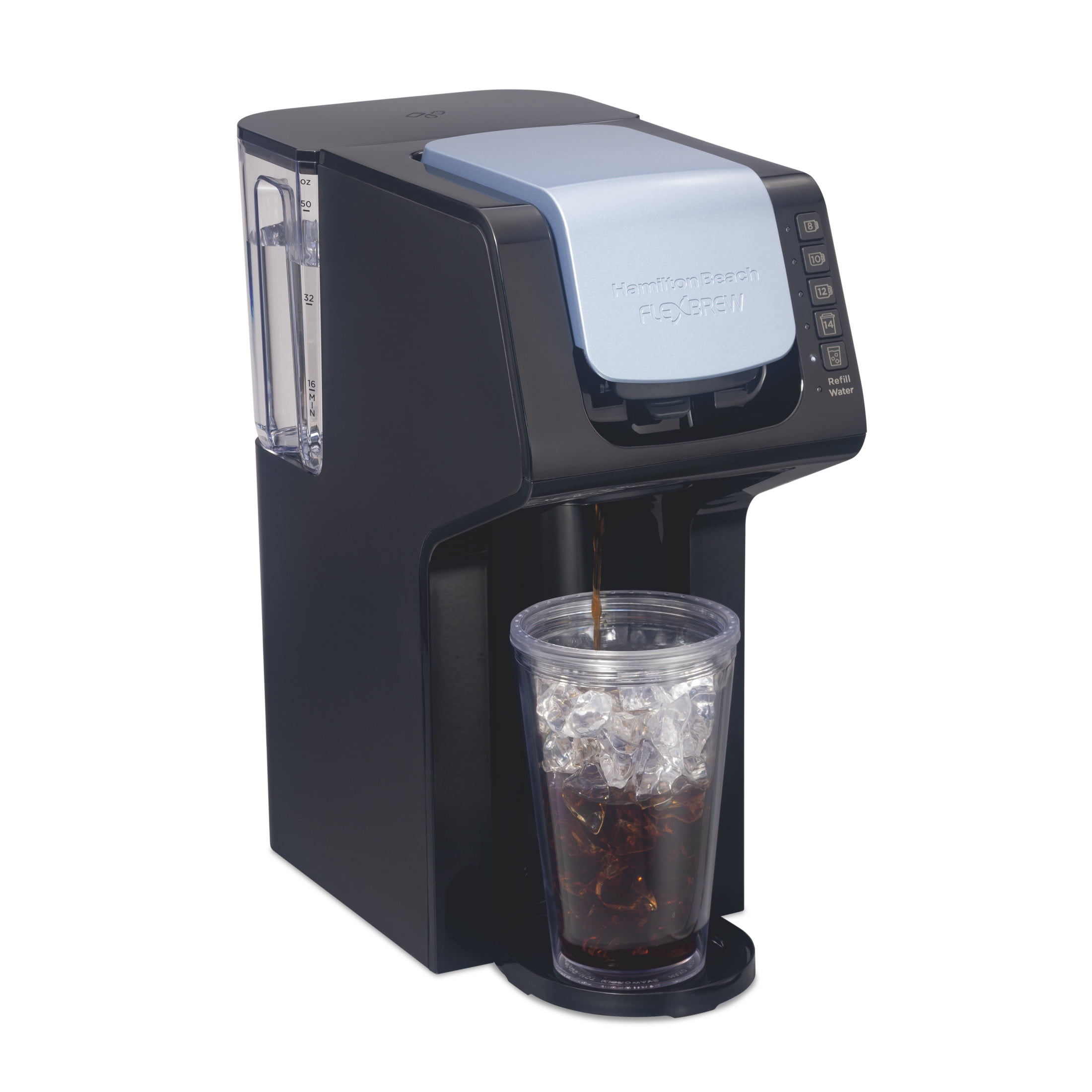 Hamilton Beach, Single Serve Coffee Maker, 50 oz Reservoir, Black