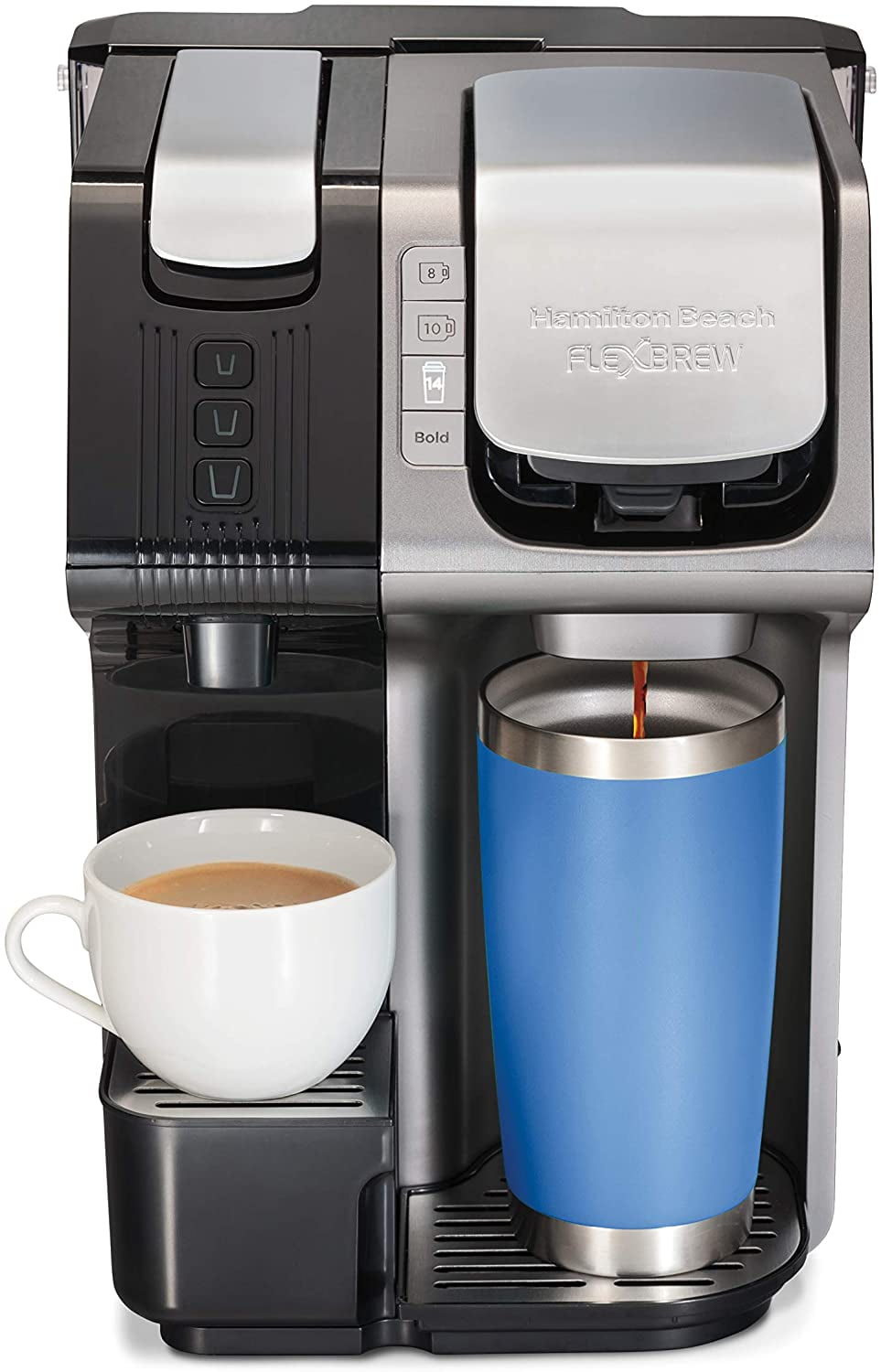 Hamilton Beach FlexBrew Trio 2Way Coffee Maker Compatible with KCup