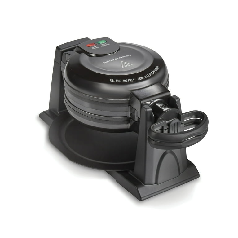 Hamilton Beach ダブルベルギーワッフルメーカー Hamilton Beach Belgium Dual Family Size Waffle Iron, Removable Non