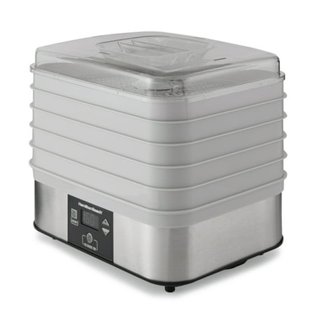Hamilton Beach - 5-Tray Food Dehydrator - Silver/White