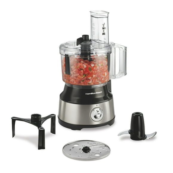 Hamilton Beach 10 Cup Food Processor and Chopper with Extra Large Chute and Bowl Scraper, Black