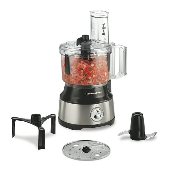 Hamilton Beach Food Processor and Vegetable Chopper with Easy Clean Bowl Scraper, 10 Cup Capacity, Stainless Steel, 70730
