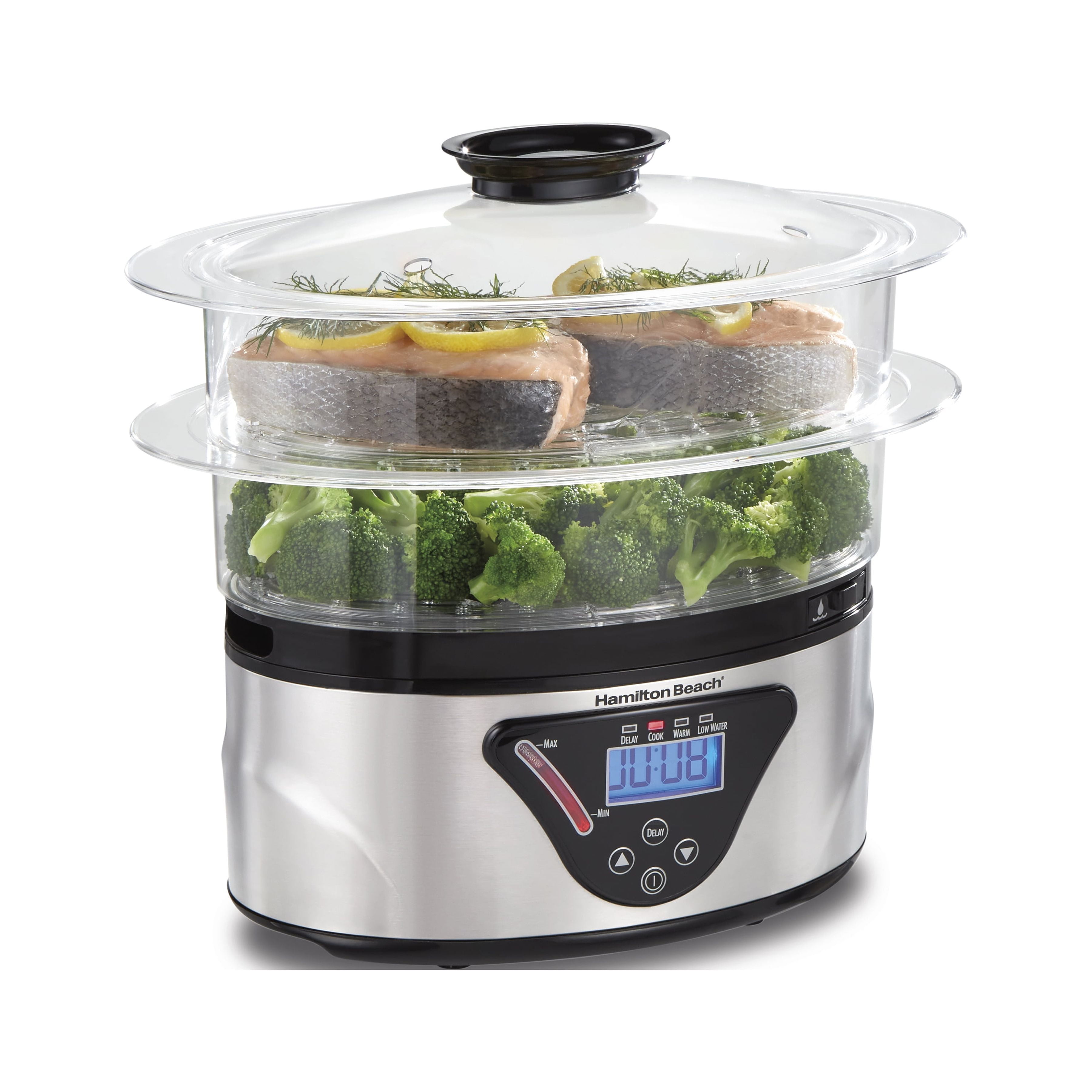 Razorri Electric Food Steamer 5-Quart Stainless Steel with Timer, 24H Delayed Start, Auto Keep Warm, and 68 oz Water Capacity