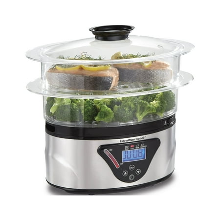Hamilton Beach - 5.5-Quart Digital Steamer - Silver