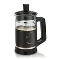 thumbnail image 1 of Hamilton Beach French Press with Cocoa Attachment, Glass Carafe, 1 Liter, Black, Model 40400R, 1 of 6