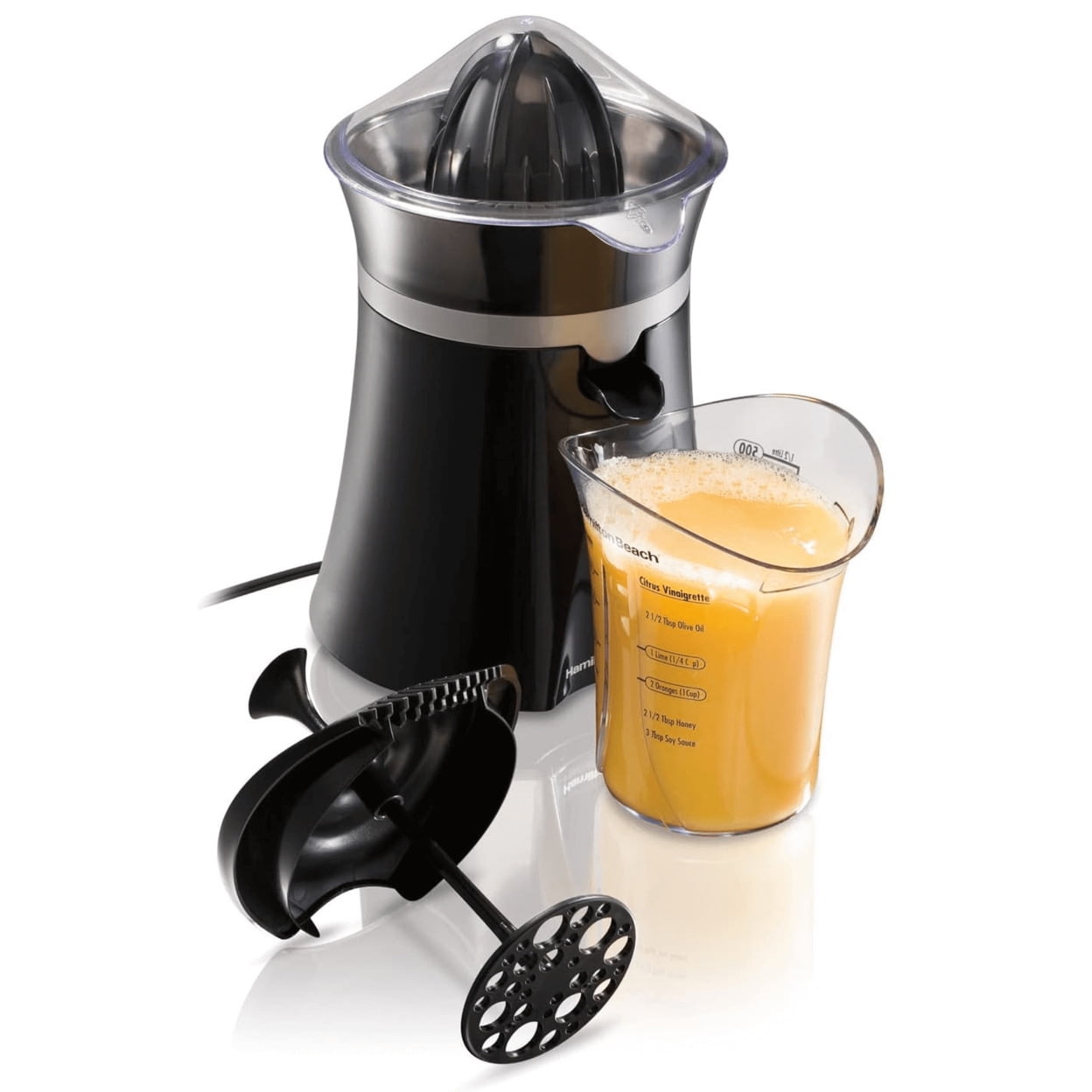 Black Electric Citrus Juicer with Detachable Pitcher