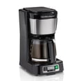 thumbnail interactive-video image 1 of Hamilton Beach Front Fill 5-Cup Programmable Drip Coffee Maker Machine with Glass Coffee Pot, Cafetera, Black, 1 of 11