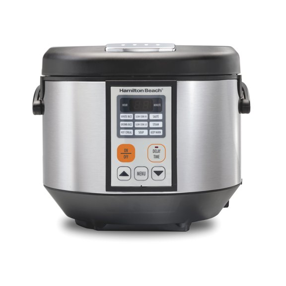 Hamilton Beach Digital MultiCooker, 20 Cup Rice Cooker, Slow Cooker, Steamer Saut, Hot Cereal, Soup, & More