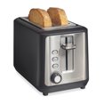 thumbnail interactive-video image 1 of Hamilton Beach 2-Slice Toaster with Long Slots, Sure-Toast Technology & Removable Crumb Tray, Black, 1 of 9