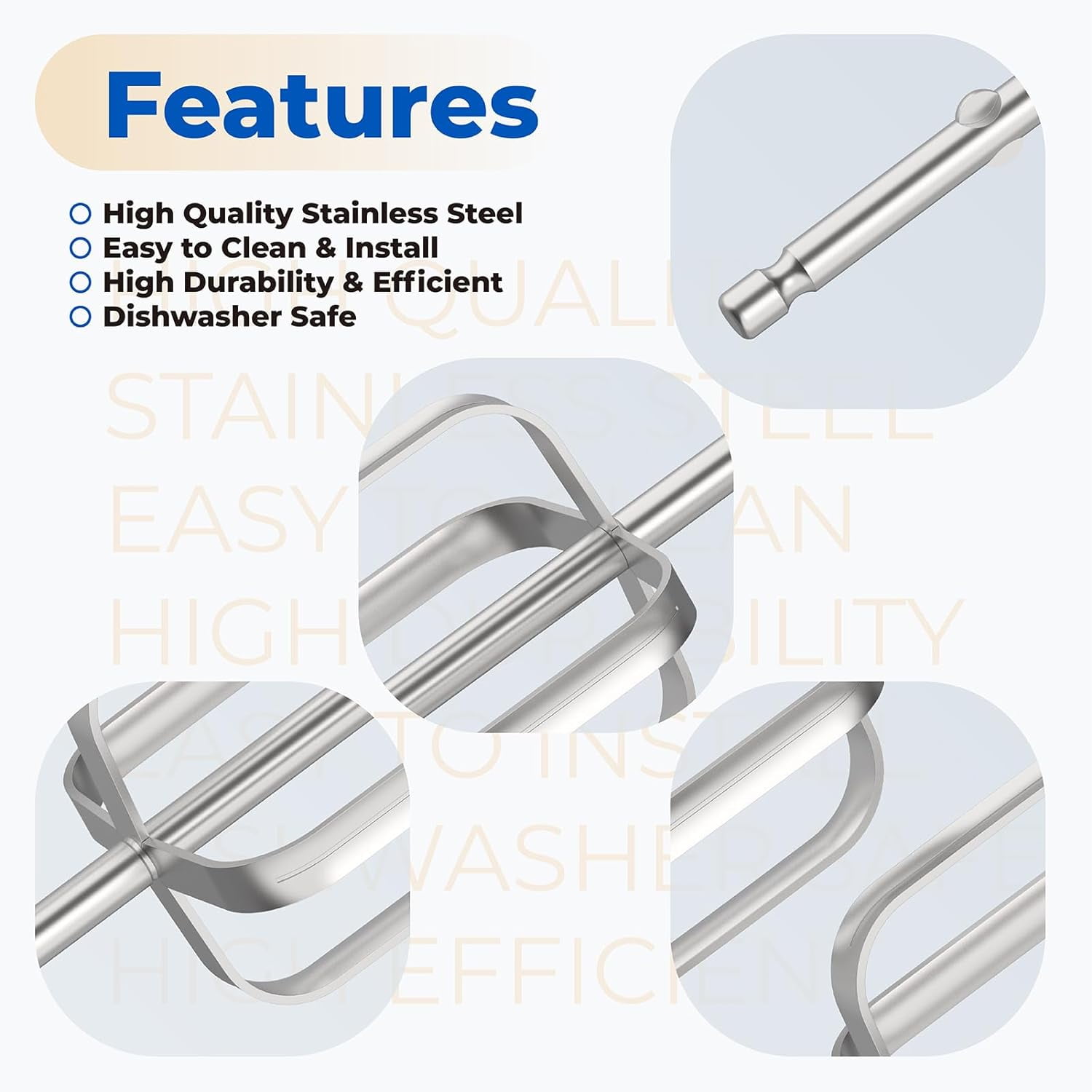 Hamilton Beach Hand Mixer Replacement Beaters Compatible with 62682RZ