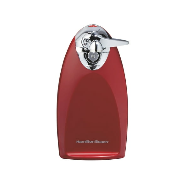 Hamilton Beach Automatic Electric Can Opener, Classic Chrome & Red