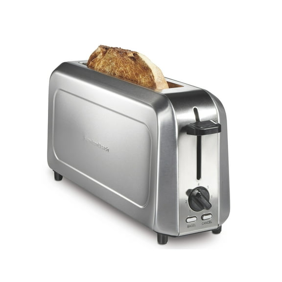 Hamilton Beach Long-Slot 2-Slice Capacity Toaster, Stainless Steel with Slim Design