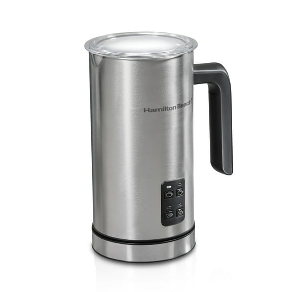 Hamilton Beach Electric Milk Frother & Warmer, Automatic Warm or Cold Foam, 4 Settings, Stainless Steel