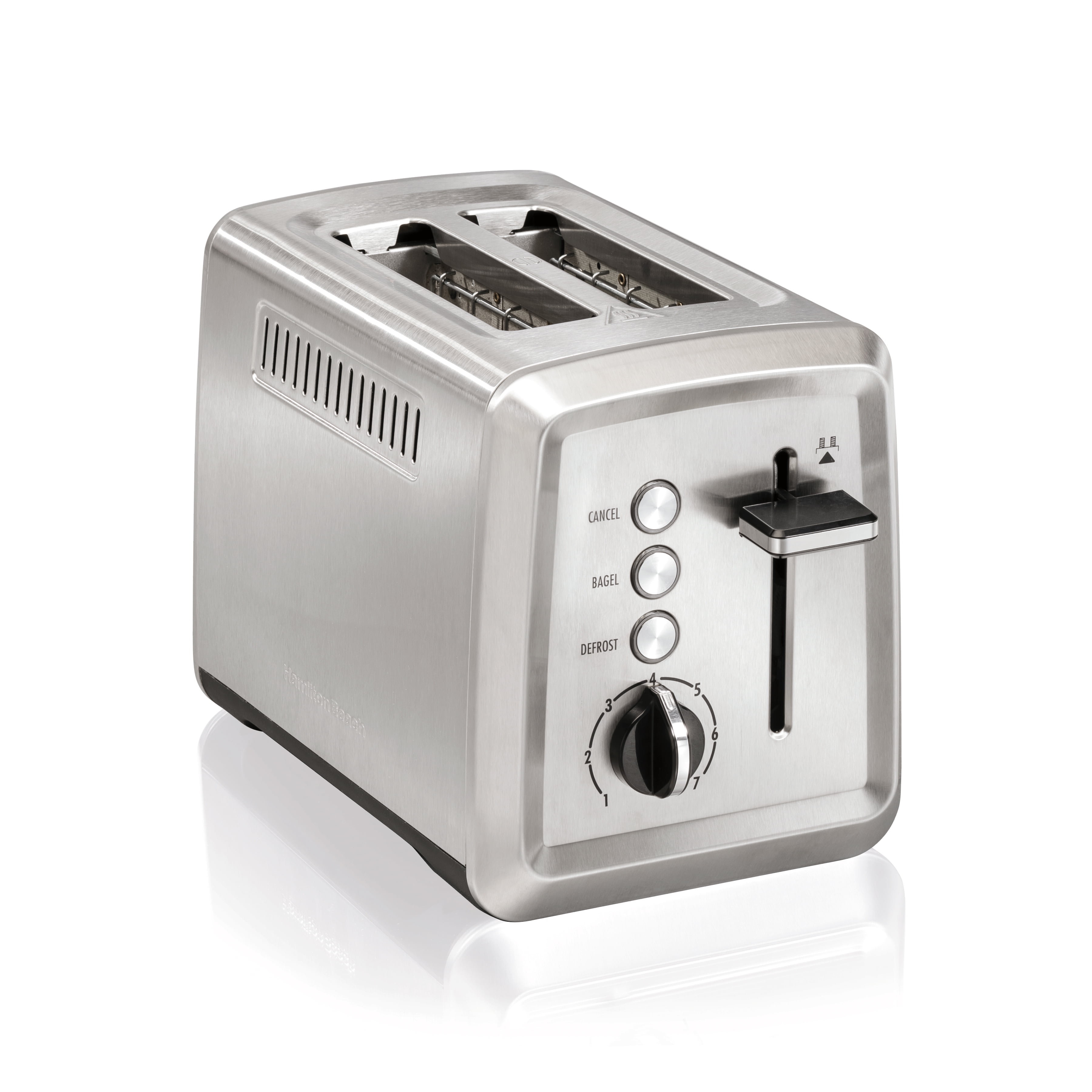 Stainless Steel 2-Slice Digital Toaster with Wide Slots