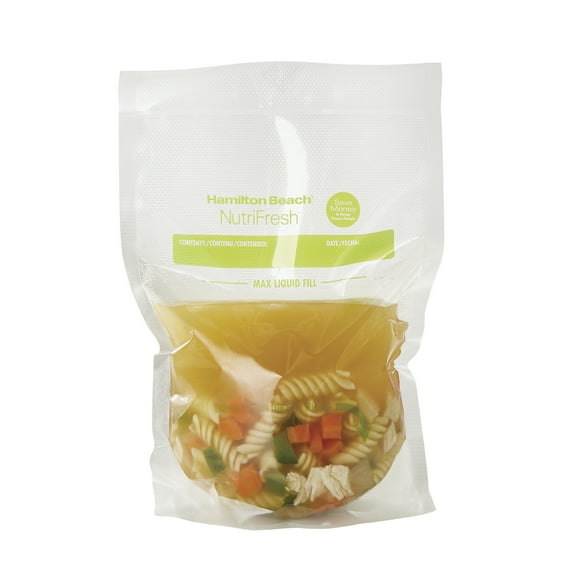 Hamilton Beach NutriFresh Easy-Fill Quart Size Vacuum Sealer Bags, 78306
