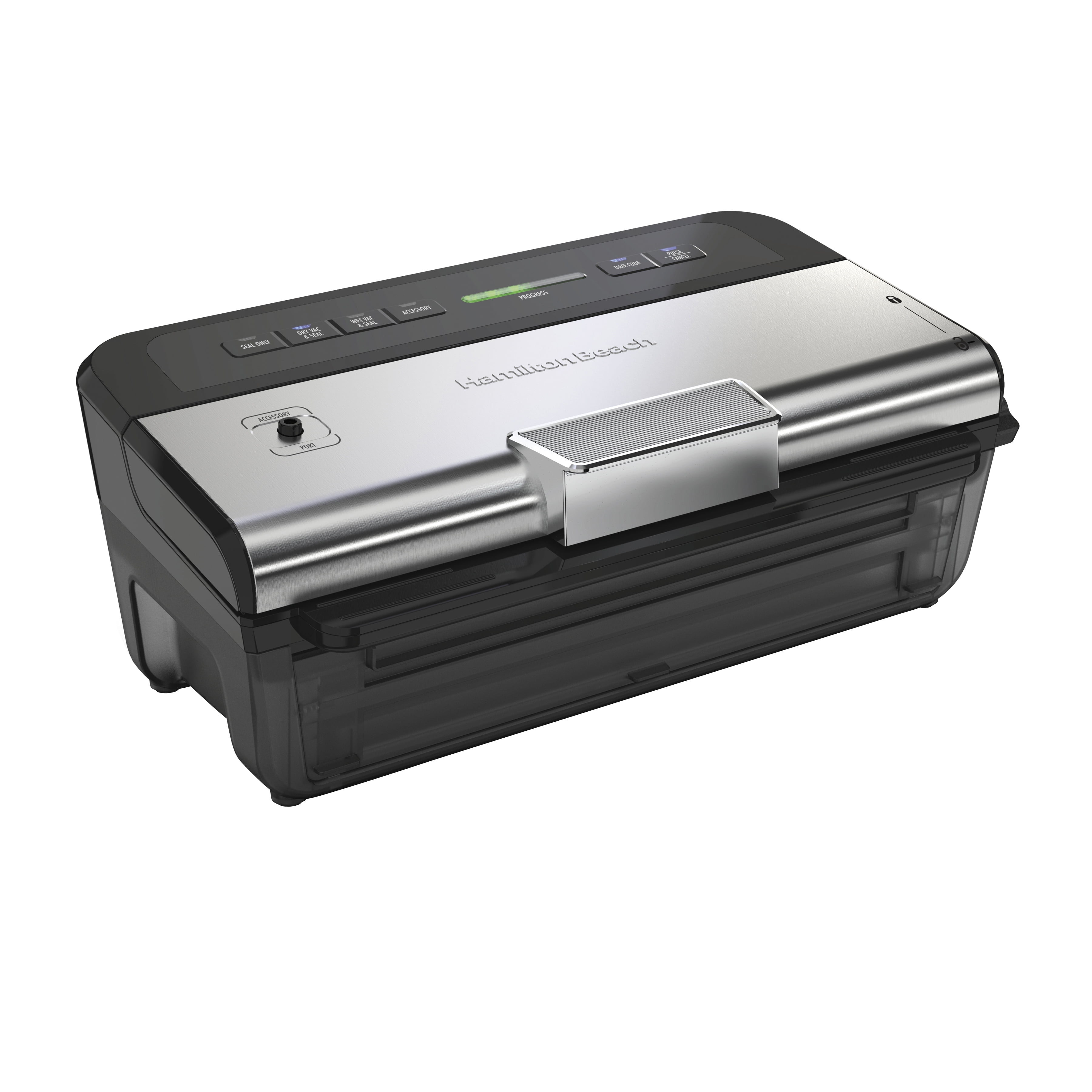 Hamilton Beach NutriFresh Food Vacuum Sealer Machine for Liquids and Food Preservation with 2-Roll Storage & Starter Kit, Model 78218 - Walmart.com
