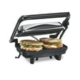 thumbnail interactive-video image 1 of Hamilton Beach Panini Press Sandwich Maker & Electric Indoor Grill, 10" x 8" Nonstick Grill Plates, Chrome, 1 of 9