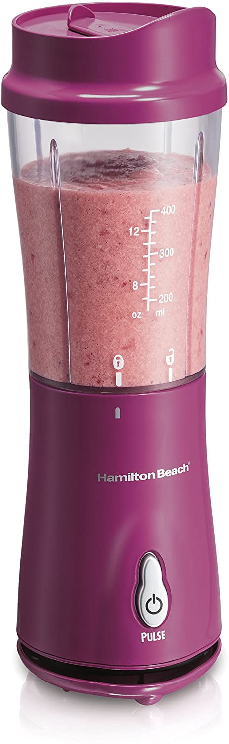Hamilton Beach Single Serve Personal Smoothie Blender with 14 oz. Travel  Cup and Lid,, 4.00x5.00x11.25inch