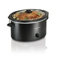 thumbnail image 1 of Hamilton Beach 5 Qt Slow Cooker, Stoneware Crock with Removable Pot, Black, 1 of 8
