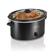 Hamilton Beach 5 Qt Slow Cooker, Stoneware Crock with Removable Pot, Black