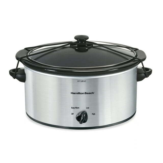 Hamilton Beach Portable Slow Cooker, 6 Quart Capacity, Removable Crock