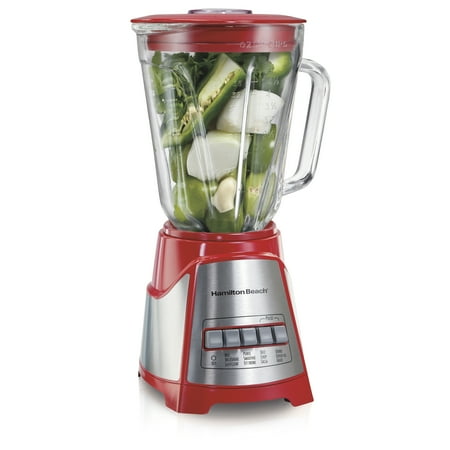 Hamilton Beach Power Elite Multi-Function Blender, 700 Watts, 40 Oz, Red, Model 58147R