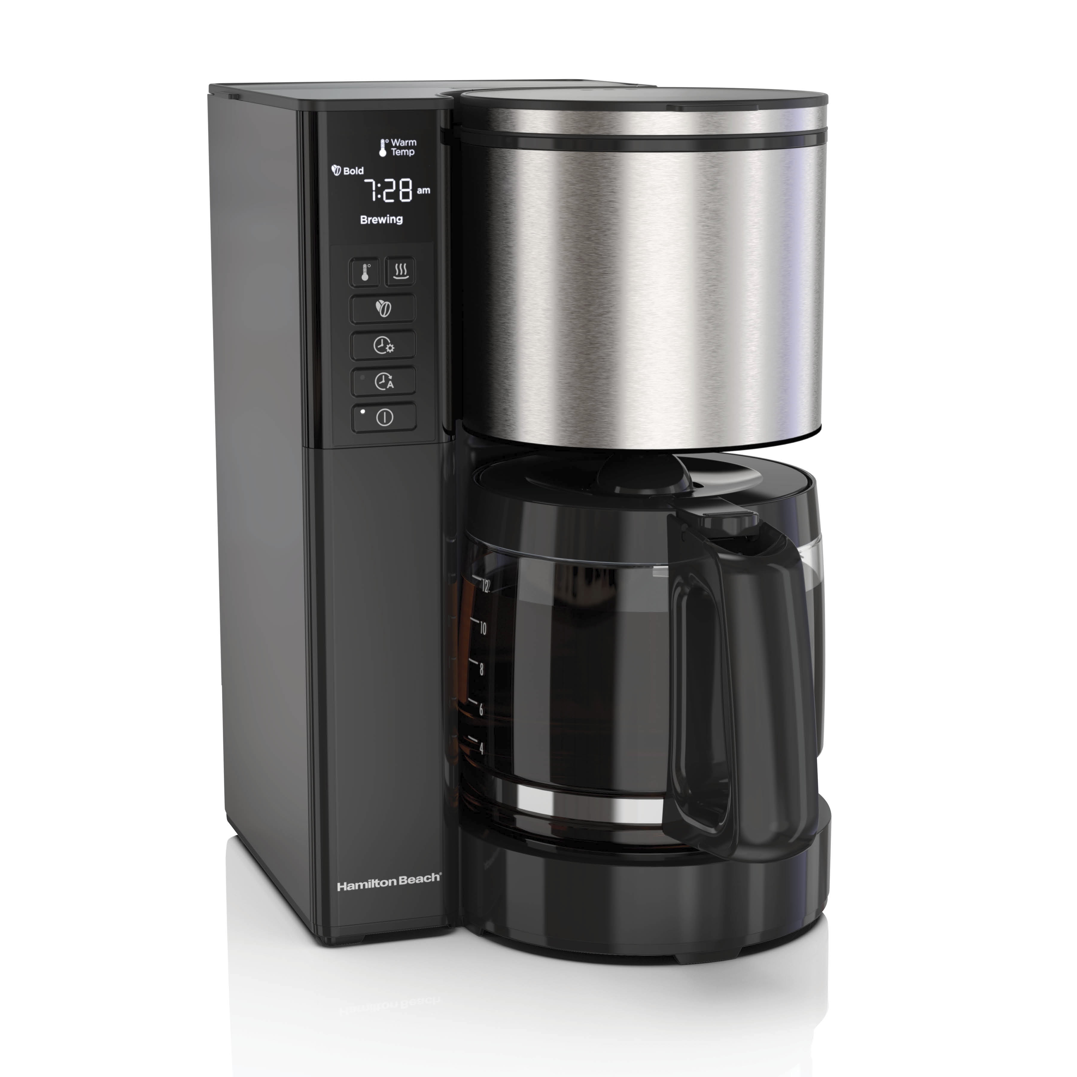 Hamilton Beach 12-Cup Black Residential Drip Coffee Maker in the Coffee  Makers department at