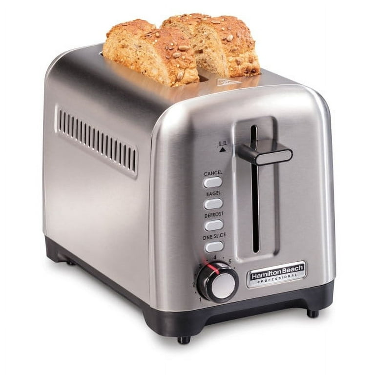 Hamilton Beach Professional 2 Slice Toaster, Deep & Wide Slots for Artisan  & Homemade Bread Slices, with Sure-Toast Technology, Stainless Steel, 22991  