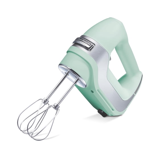 Hamilton Beach Professional 5-Speed Electric Hand Mixer with Snap-On Storage Case, QuickBurst, Stainless Steel Twisted Wire Beaters and Whisk, Mint (62658) Y101