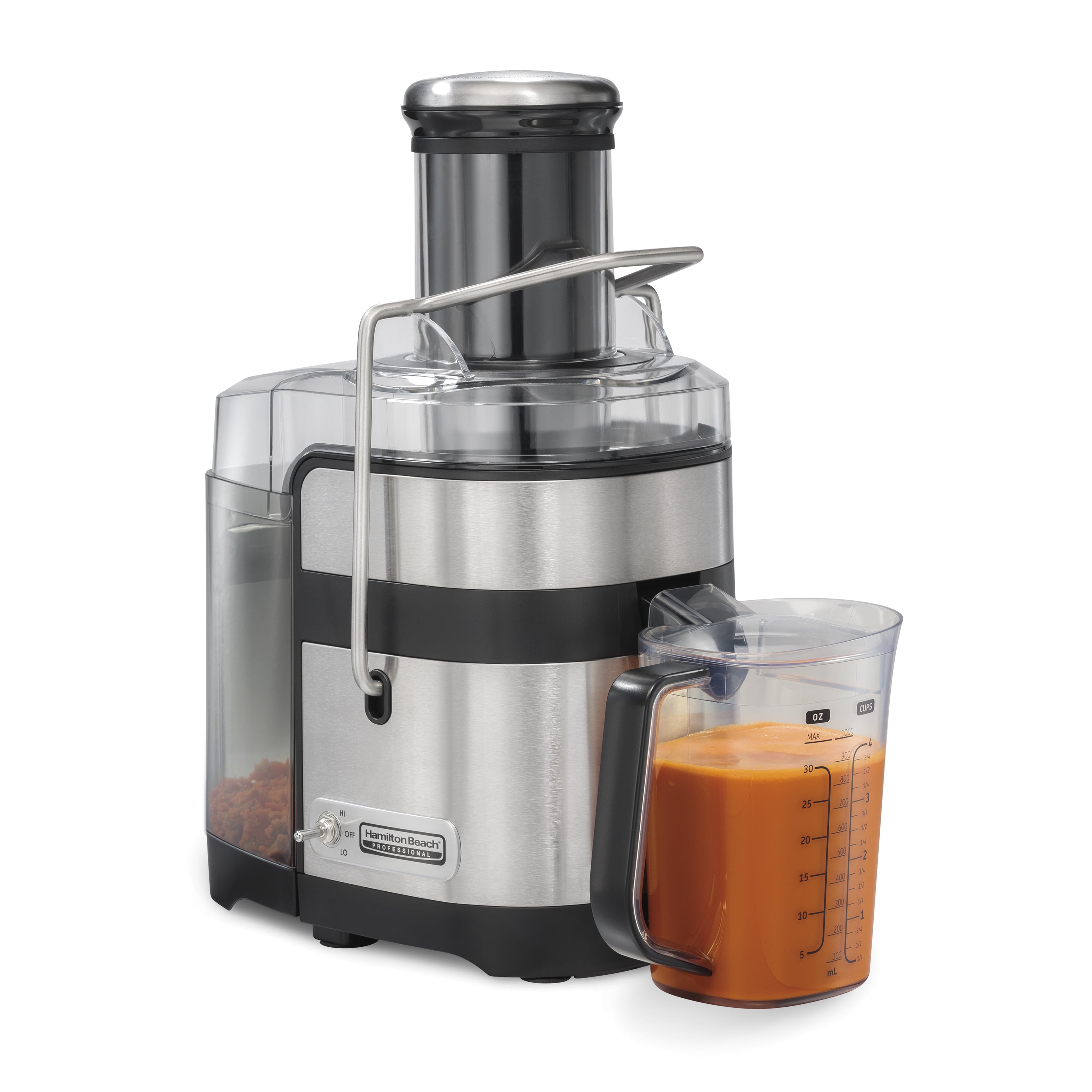 Hamilton Beach 67951 Cold Press Masticating Juicer Machine, Slow and Quiet  Action, Juice Fruits & Vegetables, BPA Free, Easy Clean, 150 Watts, Silver