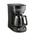 thumbnail image 1 of Hamilton Beach 12-Cup Programmable Drip Coffee Maker Machine with Glass Coffee Pot, Black with Stainless Steel Accents, 1 of 8