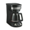 thumbnail image 1 of Hamilton Beach 12-Cup Programmable Drip Coffee Maker Machine with Glass Coffee Pot, Cafetera, Black, 1 of 8